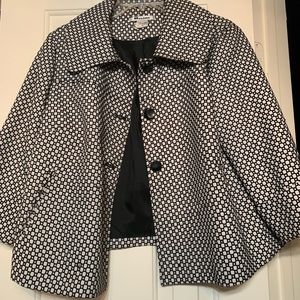 Black and white blazer